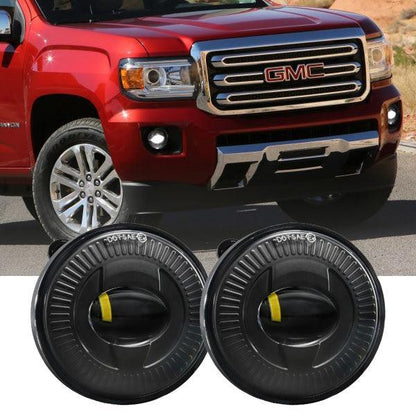 Lot de 2 24 W rond noir LED antibrouillards 5202 pour GMC Canyon 2015 2016 2017 2018 – NOVADOMIO