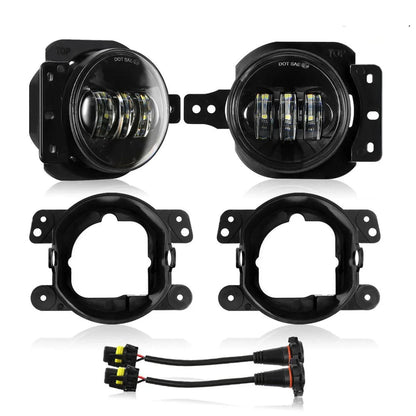 Lot de 2 4″ rond LED Fog Lamps avec 2 Brackets pour 2018 2019 2020 Jeep Wrangler JL JLU Jeep Gladiator JT – vue 7 – NOVADOMIO