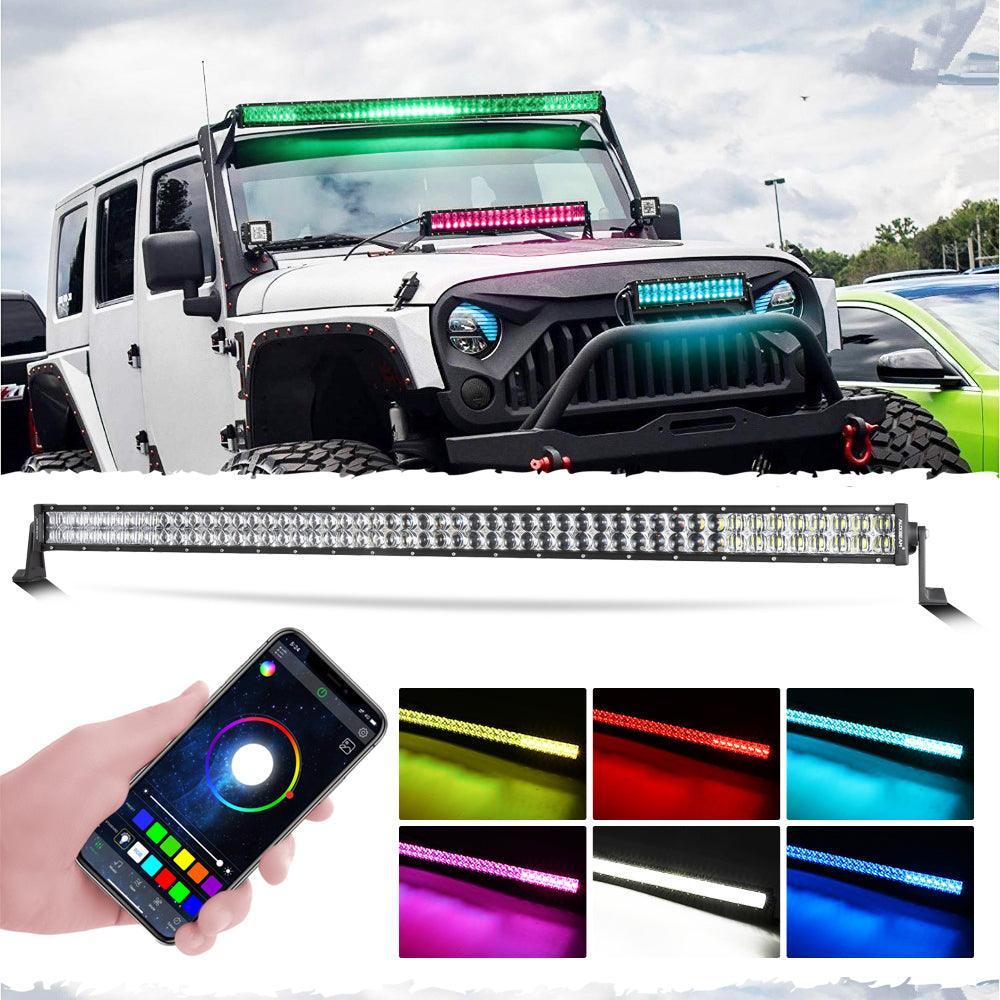 V-PRO série 22Inch/32 Inch/42 Inch/52Inch RGBW Color Changing Off Road Barres LED – vue 17