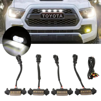 LED avant capot feu de calandre lumière blanche Retrofit avec faisceau électrique pour Toyota Tacoma 2016–2021 TRD PRO