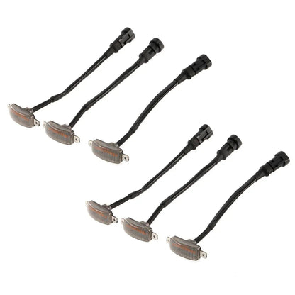 Lot de 3 LED avant feux de calandre style Raptor orange éclairage universel automobile Modification (orange shell/ boîtier