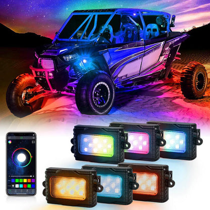 Magic Dream couleur RGB LED éclairages de soubassement Kit avec Bluetooth commande par application, Multicolor Chasing Neon