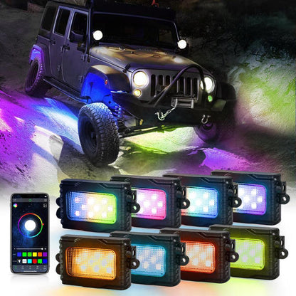 Magic Dream couleur RGB LED éclairages de soubassement Kit avec Bluetooth commande par application, Multicolor Chasing Neon