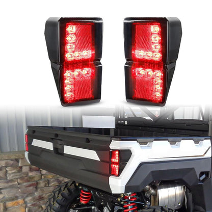Lot de 2 Smoked LED feux arrière arrière Brake Stop Running Lamp pour Polaris Ranger 1000 modèles 2018 2019 2020 2021 2022