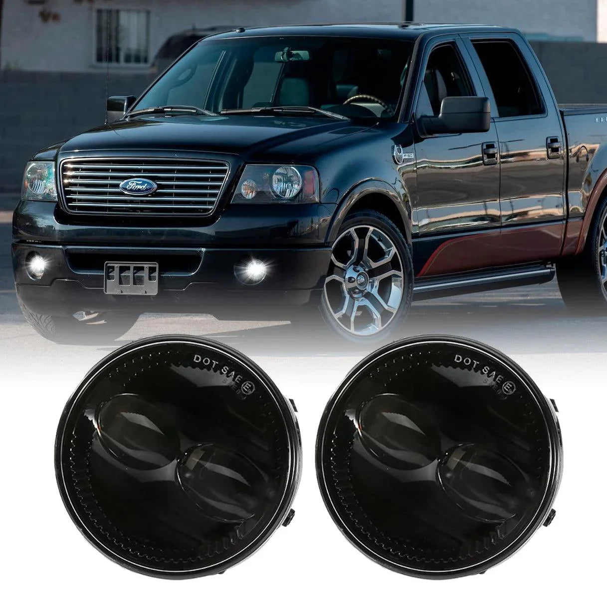 (2pcs/set) LED Fog Lights Assembly pour Ford F150 2006 2007 2008 2009 2010 2011 2012 2013 2014