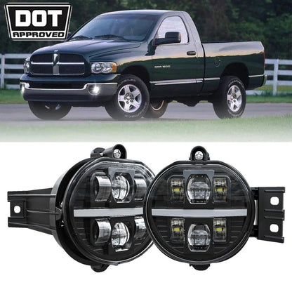 Lot de 2 homologation DOT LED antibrouillards avec DRL pour 2002–2008 Dodge Ram 1500, 2003–2009 Dodge Ram 2500 3500