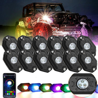 RGB éclairage LED de soubassement kit avec Bluetooth contrôleur pour GMC Sierra AT4 GMC Sierra 1500/2500/3500 – vue 18
