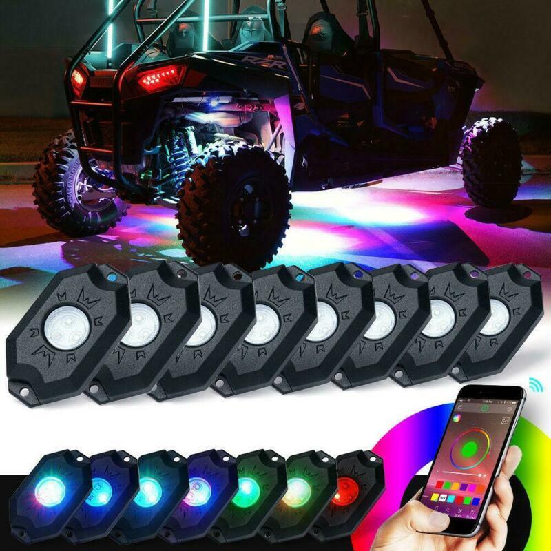 RGB LED Rock Light Set avec Bluetooth Controller pour ATV UTV
