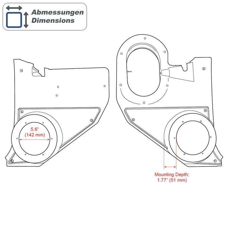 RETROSOUND Kick Panels sans S-62 speakers pour 1973-85 Chevrolet Truck – vue 3