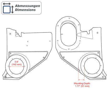 RETROSOUND Panneaux de pied sans S-62 haut-parleurs pour 1973–85 Chevrolet camion – vue 3 – NOVADOMIO
