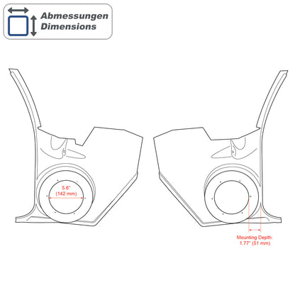 RETROSOUND panneaux de pied pour 1968–72 GM avec NO d’origine airco – vue 2 – NOVADOMIO