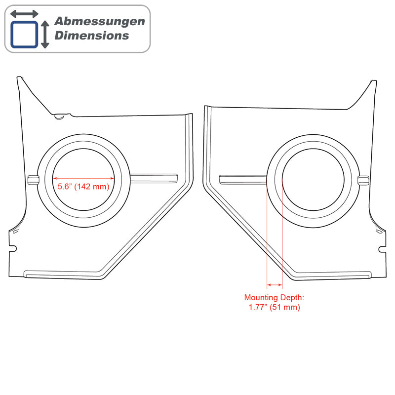 RETROSOUND Kickpanels sans R-652N Speakers, Ford Mustang (1964-66) – vue 2
