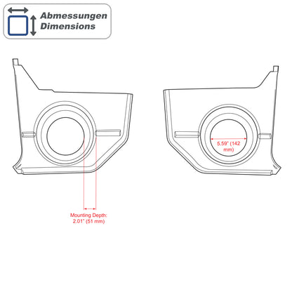 RETROSOUND panneaux de pied sans S-62 haut-parleurs, Ford Mustang Convertible (1964–66) – vue 2 – NOVADOMIO