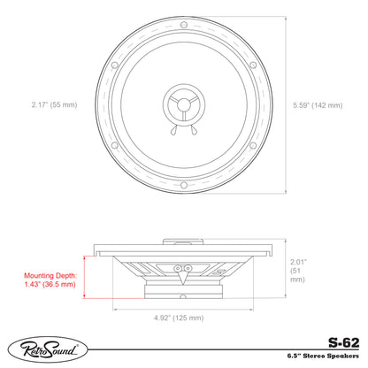RETROSOUND haut-parleur 16 cm/6.5″ (paire) – vue 3 – NOVADOMIO