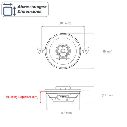 RETROSOUND haut-parleur 3.5″, 87 mm (paire), néodyme – vue 3 – NOVADOMIO