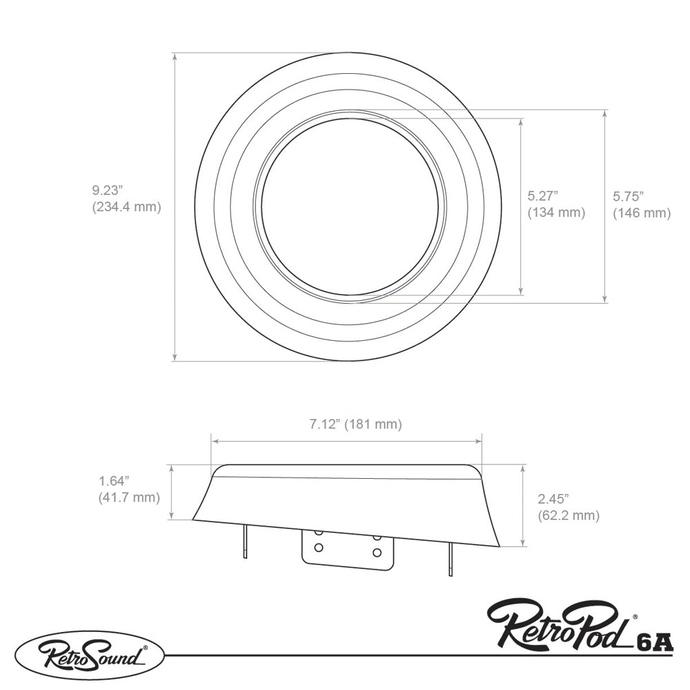 RETROSOUND Surface Mount Speaker Modules für 6.5" speakers – vue 7