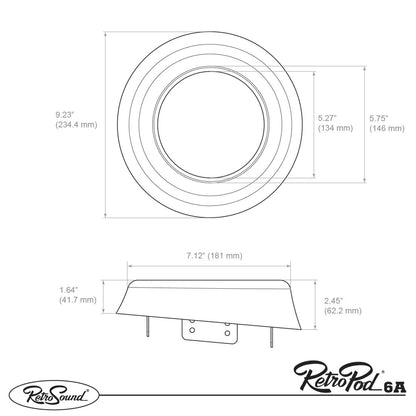 RETROSOUND modules de haut-parleurs en saillie pour 6.5″ haut-parleurs – vue 7 – NOVADOMIO