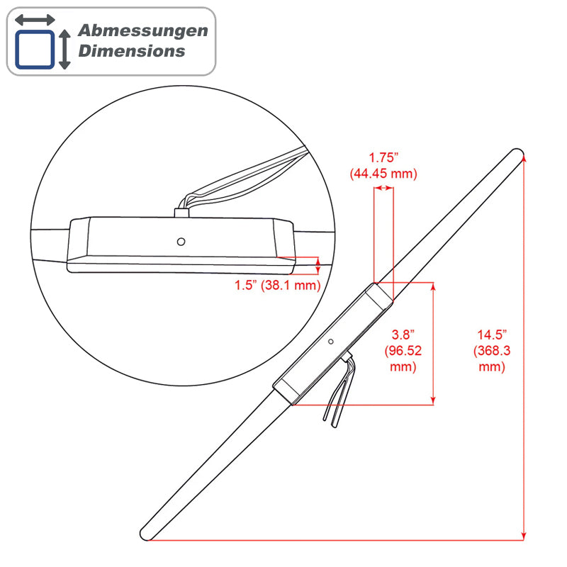 RETROSOUND active window antenna (FM radio) – vue 2