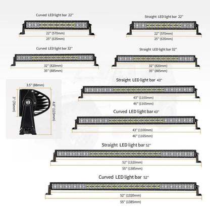 5D série droit/courbé tout-terrain Barres LED pour 2002 Ford F150 – vue 4 – NOVADOMIO