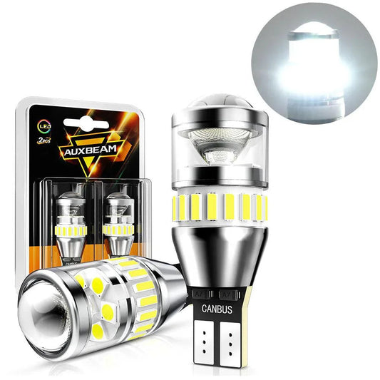 912 921 T15 W16W LED Backup/stop/arrière Light Bulbs 10W 4000ML 6500K blanc B1 série – 2 ampoules