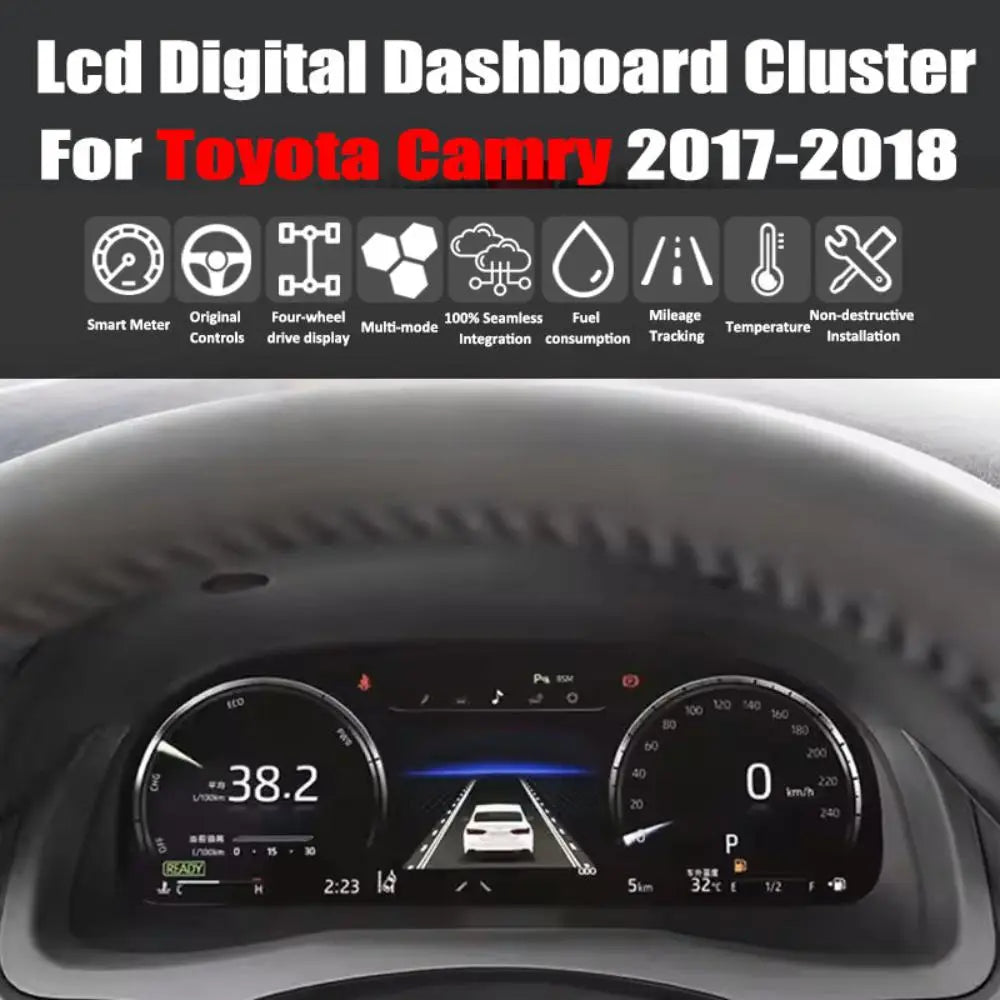 Virtual Cockpit Toyota Camry 2017-2018 LCD 12,3″ – NOVADOMIO