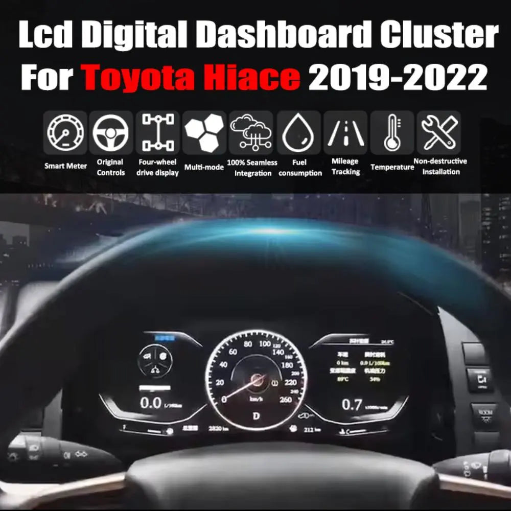 Virtual Cockpit Toyota Hiace 2019-2022 LCD 12,3″ – NOVADOMIO