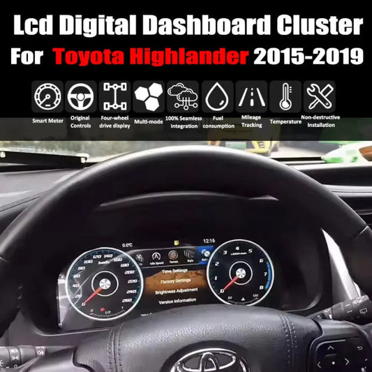 Virtual Cockpit Toyota Highlander 2015-2019 LCD 12,3″ – NOVADOMIO