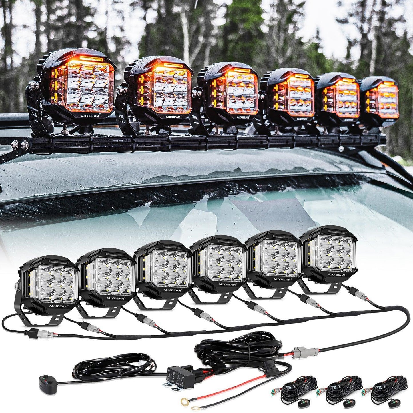 V-MAX série faisceau combiné Side Shooter Projecteurs LED compacts avec orange DRL – vue 17