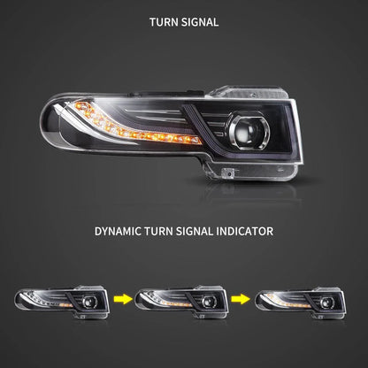 LED bloc optique avant projecteur double faisceau avec Grille pour 2007–2015 Toyota FJ Cruiser XJ10 – vue 4 – NOVADOMIO