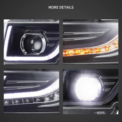 LED bloc optique avant projecteur double faisceau avec Grille pour 2007–2015 Toyota FJ Cruiser XJ10 – vue 5 – NOVADOMIO