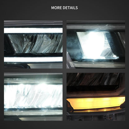 LED bloc optique avant Reflection Bowl chromé pour 2016–2023 Toyota Tacoma 3th Gen (N300) – vue 5 – NOVADOMIO