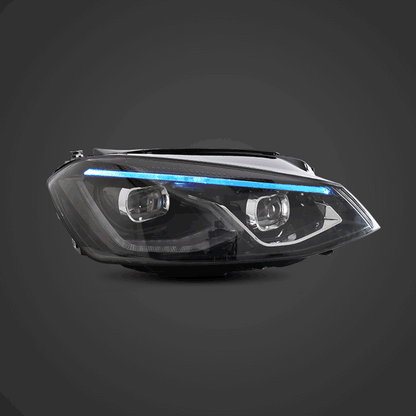 LED bloc optique avant HID projecteur double faisceau noir pour 2014-2017Volkswagen Golf 7th Gen (Mk7, Typ 5G) Hatchback
