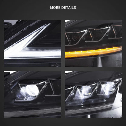 LED bloc optique avant Matrix Projector noir pour 2006–2012 Lexus IS250/IS250C/IS350/IS220d & 2008–2014 ISF (XE20) – vue 7