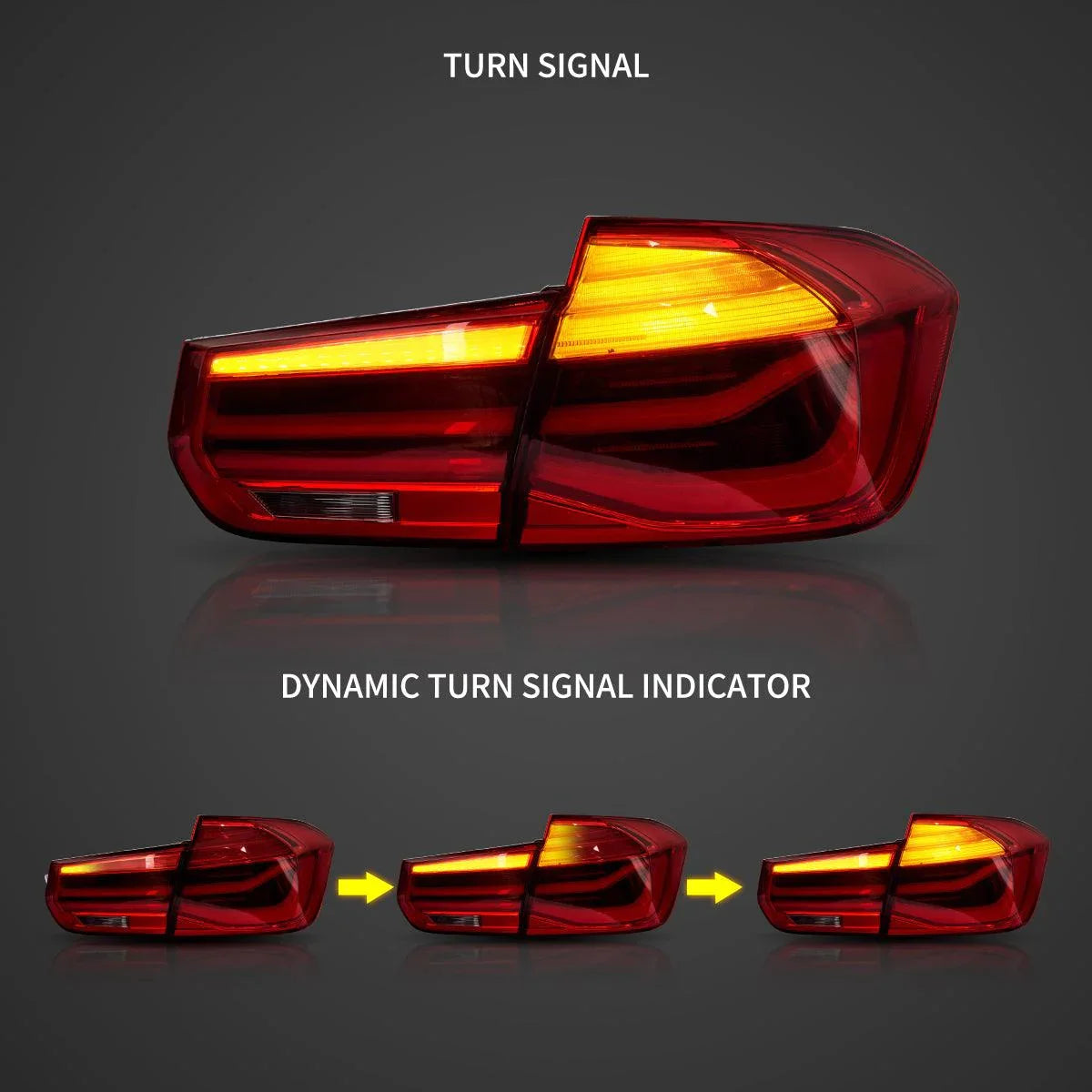 LED bloc de feux arrière avec Sequential orange clignotant pour 2012-2019 BMW 3 série 6th Gen (F30 F35 F80) – vue 4