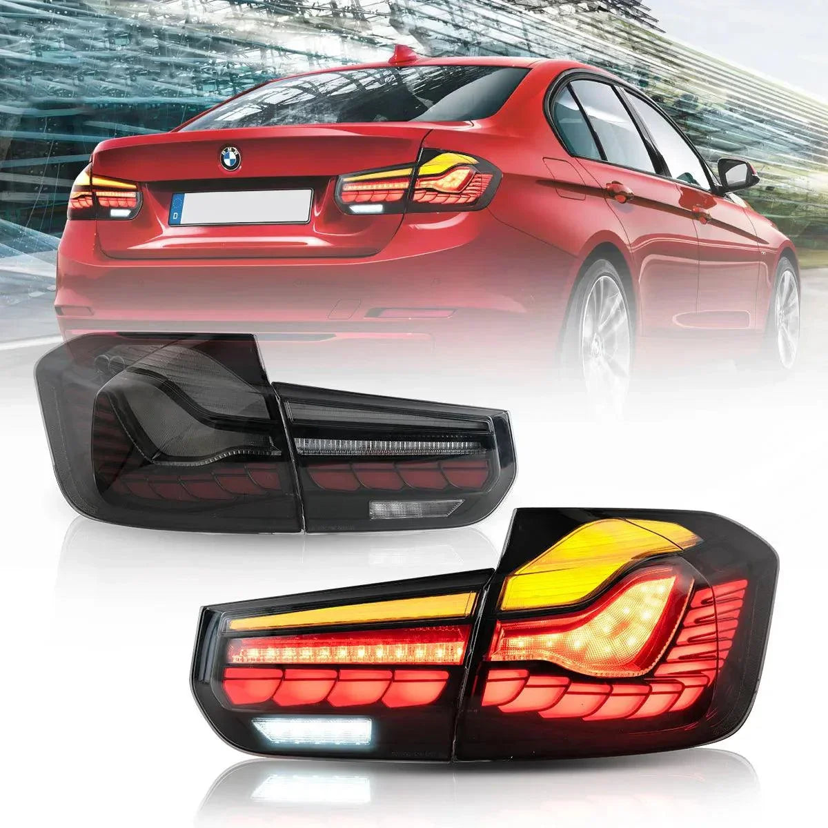LED bloc de feux arrière avec Dynamic Welcome Light (GTS Style) pour 2012-2019 BMW 3 série 6th Gen (F30 F35 F80） – vue 9