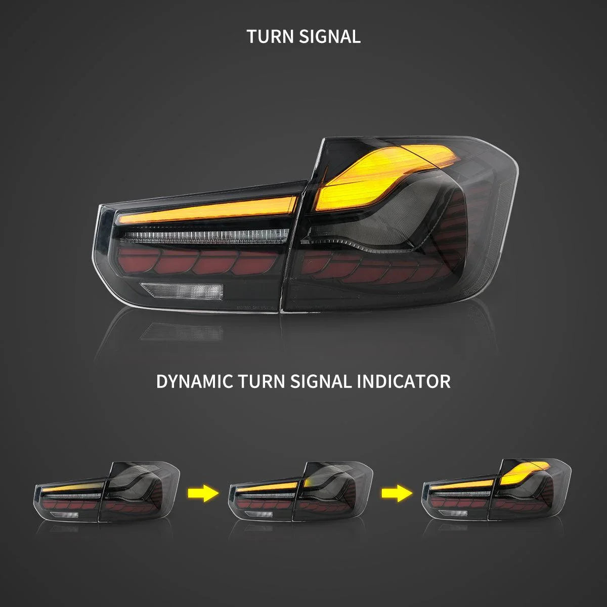 LED bloc de feux arrière avec Dynamic Welcome Light (GTS Style) pour 2012-2019 BMW 3 série 6th Gen (F30 F35 F80） – vue 4