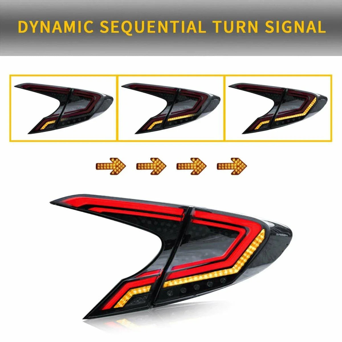 LED bloc de feux arrière pour 2018-2020 Toyota CHR/C-HR – vue 3