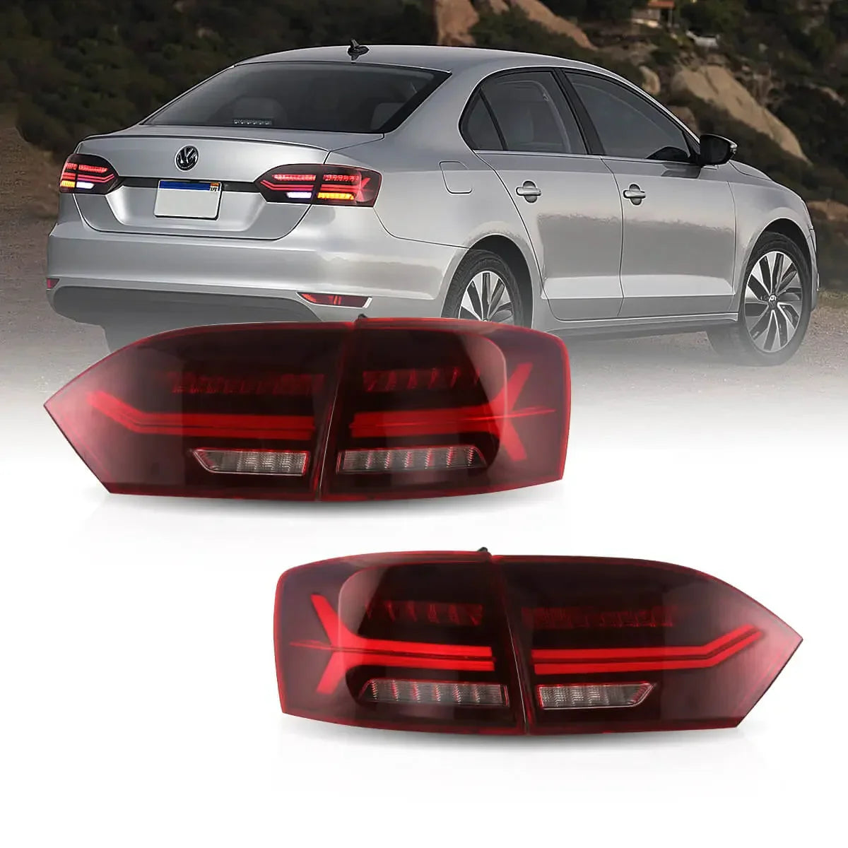 LED bloc de feux arrière avec Full LED Sequential clignotant pour 2011-2014 Volkswagen Jetta/Sagitar 6th Gen (A6) – vue 2