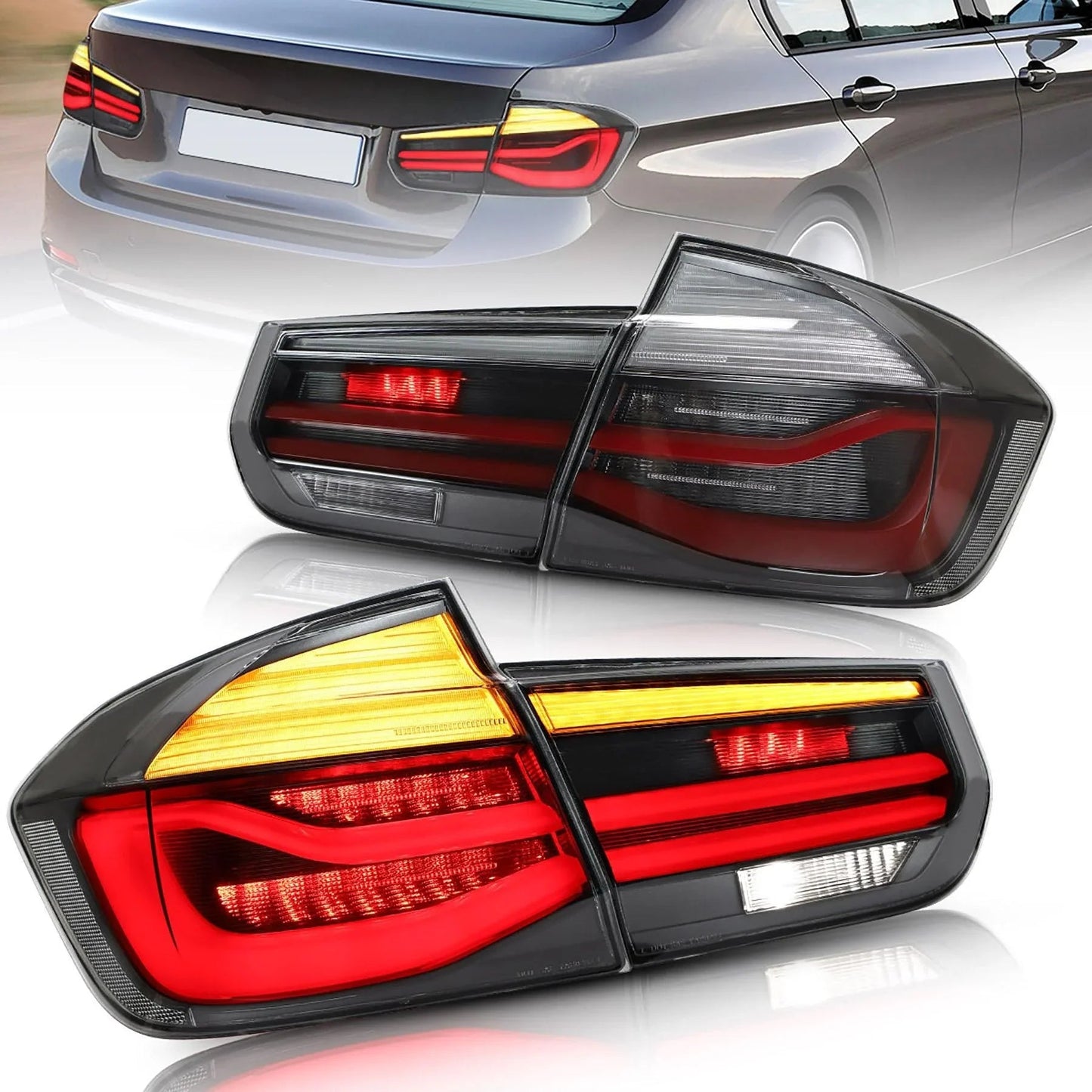 LED bloc de feux arrière avec Sequential orange clignotant pour 2012-2019 BMW 3 série 6th Gen (F30 F35 F80) – vue 13