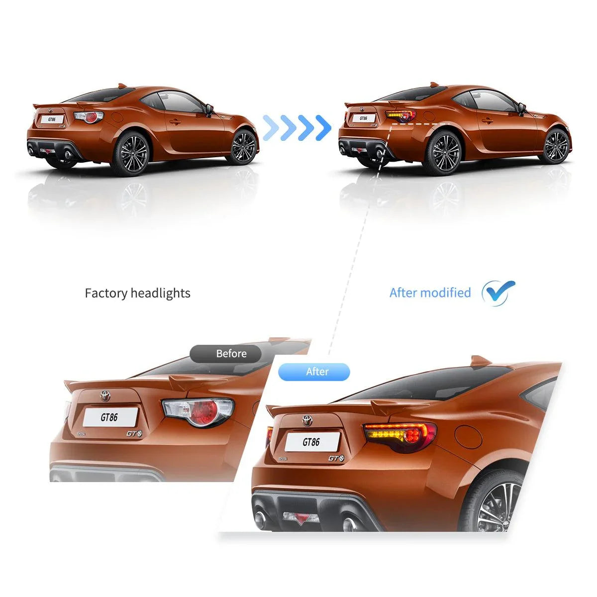 LED bloc de feux arrière avec Sequential clignotant pour 2012-2021 FR-S/BRZ/GT86 1th Gen (ZN6/ZC6) – vue 6
