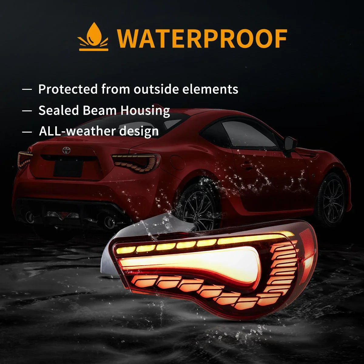 LED bloc de feux arrière Sequential clignotant avec Dynamic Welcome Lighting [Dragon Style] pour 2012-2020 Toyota 86 GT86 FT…