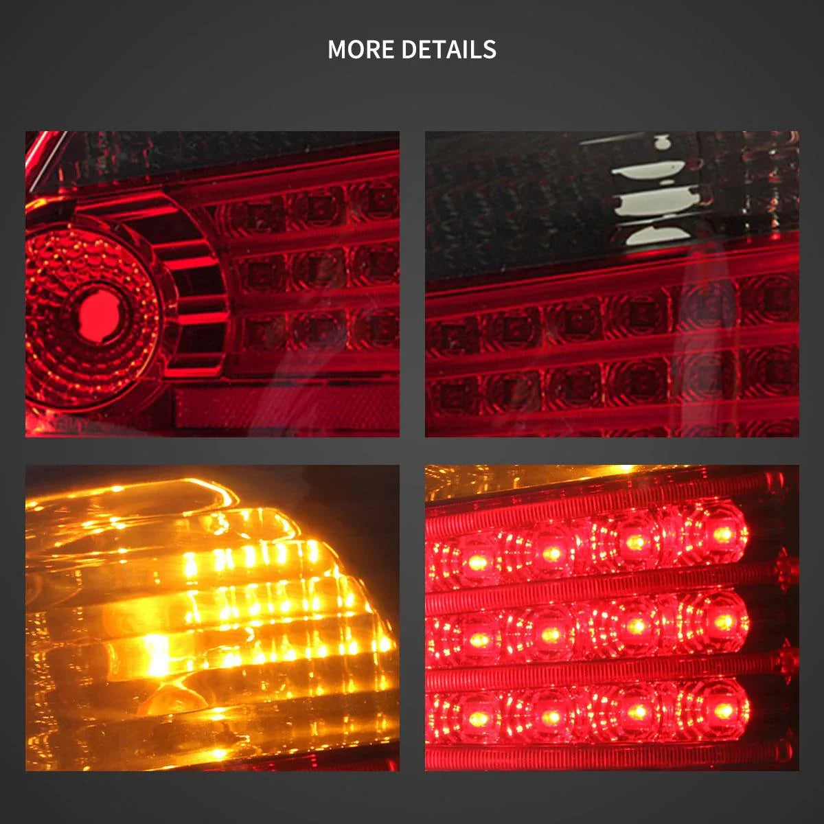 LED bloc de feux arrière avec orange clignotant pour 2005-2013 Toyota Vios/Yaris 2th Gen (Ncp93) Sedan – vue 3