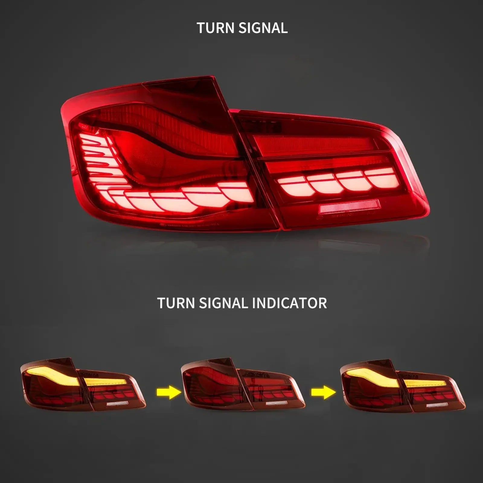 LED bloc de feux arrière avec Dynamic Welcome Light [CS Style] pour 2011-2017 BMW 5 série M5 6th Gen (F10 F18) – vue 4