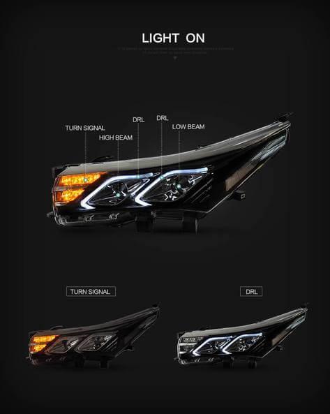 LED bloc optique avant Matrix Projector Version pour 2014-2016 Toyota Corolla – vue 2