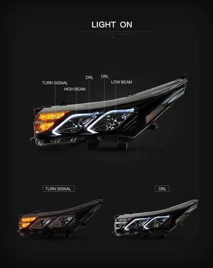 LED bloc optique avant Matrix Projector Version pour 2014–2016 Toyota Corolla – vue 2 – NOVADOMIO