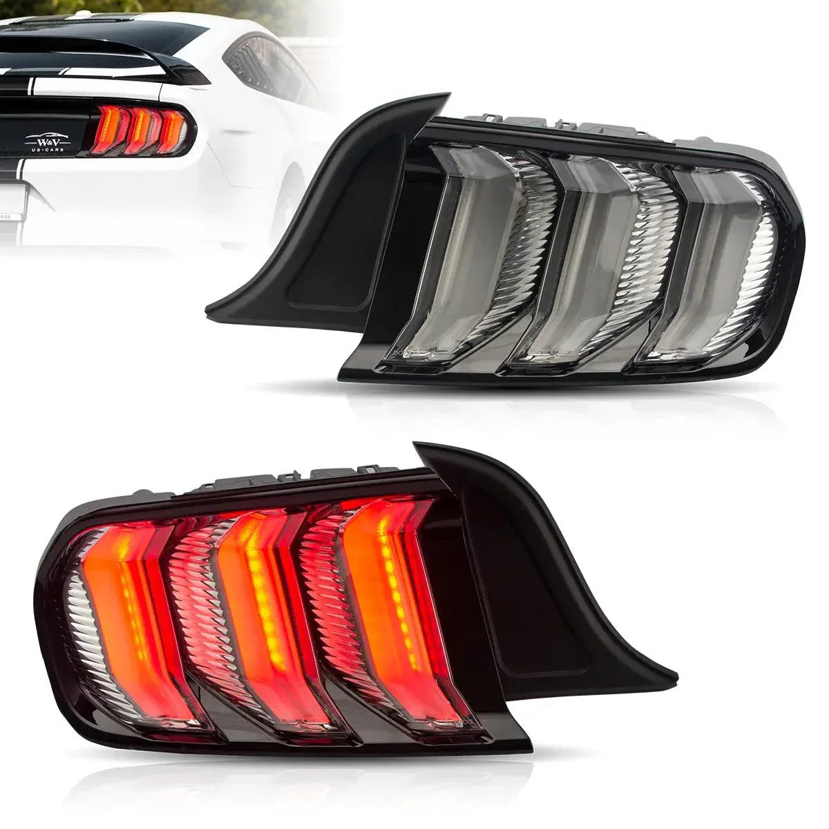 LED bloc de feux arrière avec 5 Modes Sequential clignotant pour 2015-2023 Ford Mustang 6th Gen (S550)
