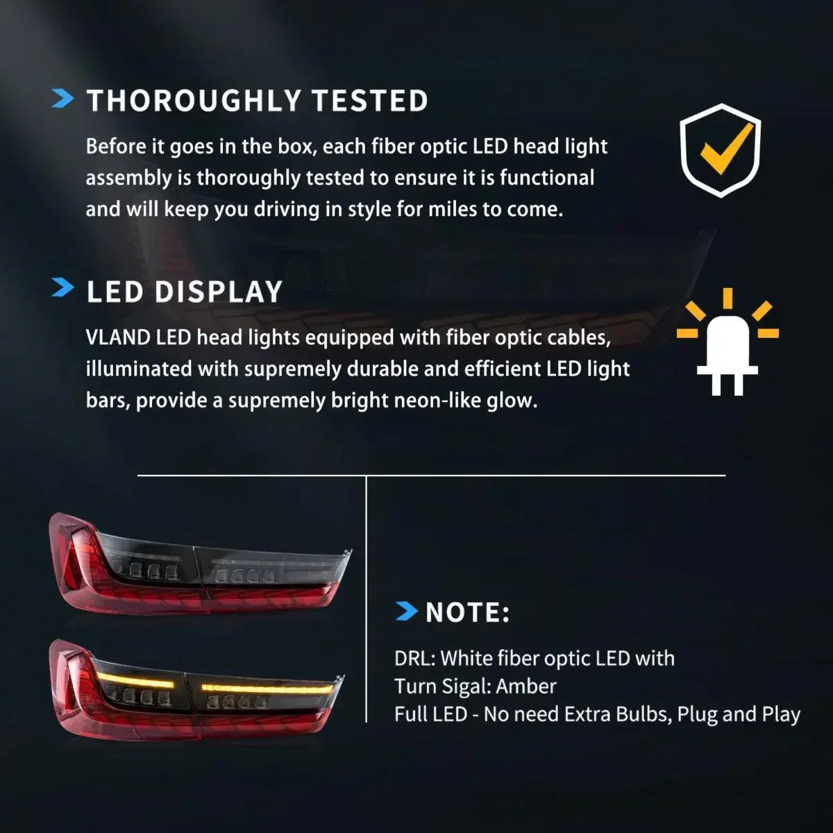 LED bloc de feux arrière Sequential clignotant avec Dynamic Welcome Light pour 2018-2022 BMW 3 série 7th Gen G20/G28/G80 – v…
