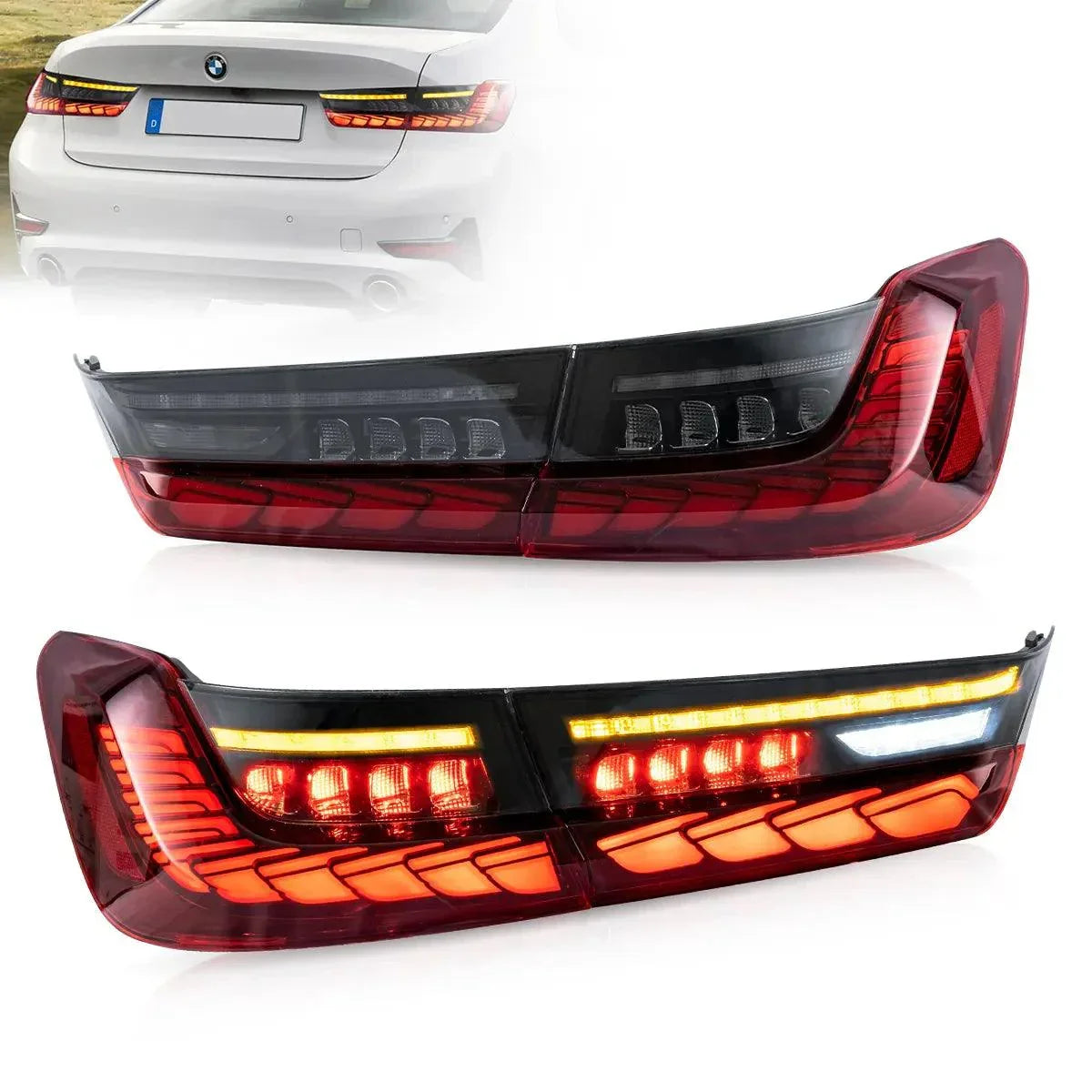 LED bloc de feux arrière Sequential clignotant avec Dynamic Welcome Light pour 2018-2022 BMW 3 série 7th Gen G20/G28/G80