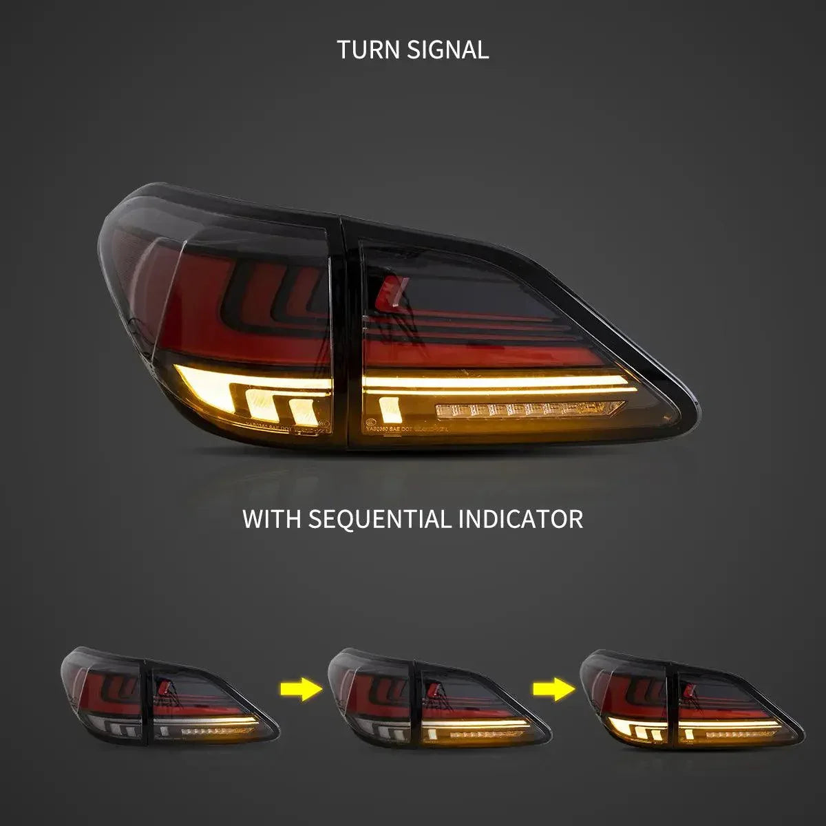 LED bloc de feux arrière avec Dynamic Welcome Lighting pour 2008-2014 Lexus RX série 3th Gen (AL10)(JAPAN BUILT) – vue 4