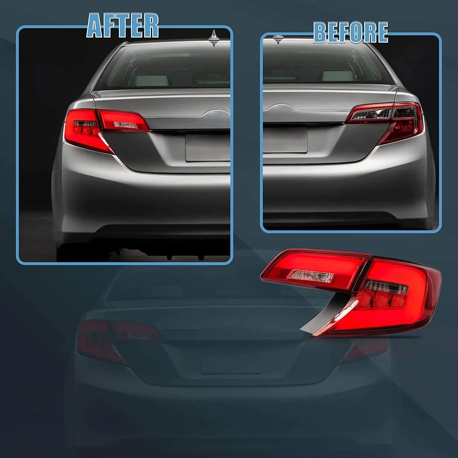 LED bloc de feux arrière avec orange clignotant pour 2012-2014 Toyota Camry XV50 Regular Models Pre-Facelift – vue 2
